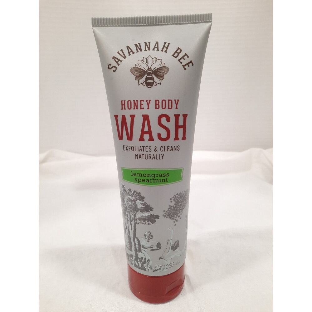 The Savannah Bee Company Honey Body Wash Sealed 8oz Lemongrass Spearmint